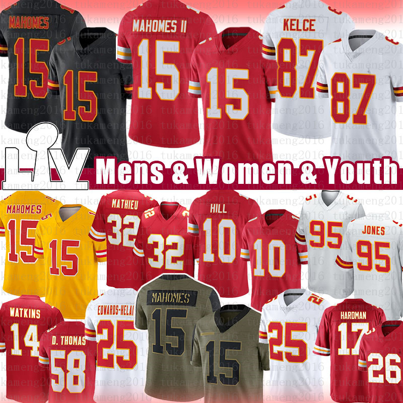 15 Patrick Mahomes Football Jersey Travis Kelce Tyreek Hill Tyrann Mathieu Chris Jones Edwards-Helaire Daniel Sorensen Mecole Hardman L'Jarius Sneed Tony Gonzalez, Women size s-xxl (qiuzhang)
15 Patrick Mahomes Football Jersey Travis Kelce Tyreek Hill Tyrann Mathieu Chris Jones Edwards-Helaire Daniel Sorensen Mecole Hardman L'Jarius Sneed Tony Gonzalez, Women size s-xxl (qiuzhang)