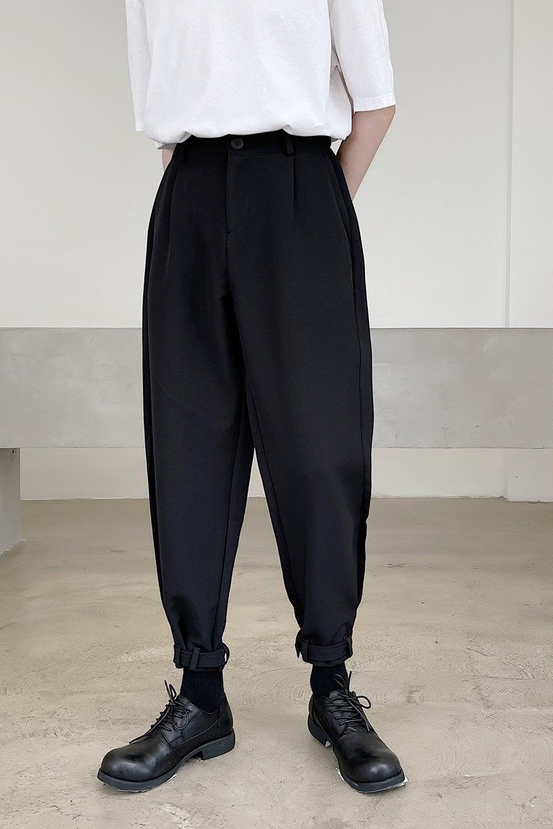 IEFB Men's Casual Pants Korean Style Loose Trousers Men's Black Suit Pants Trend Turnup Harem Patns For Male 9Y6989 210524