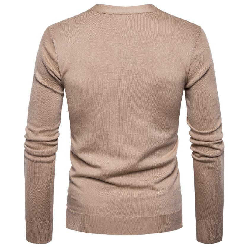 Sweater Men Long Sleeve Cardigan 2019 Fashion Casual Button V-neck Knitwear Cotton Slim Fit Pull Homme 8 Color Men Sweatercoat T191219