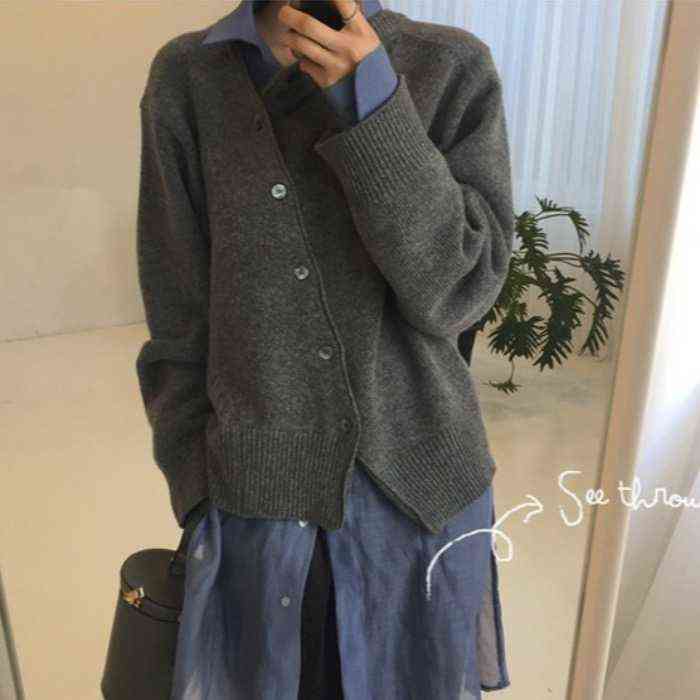 Fall Sweater Cardigan Woman Cashmere Sweaters Women Clothes Korean O-Neck Cropped Winter Long Sleeve Kumper oversized Wool 211117