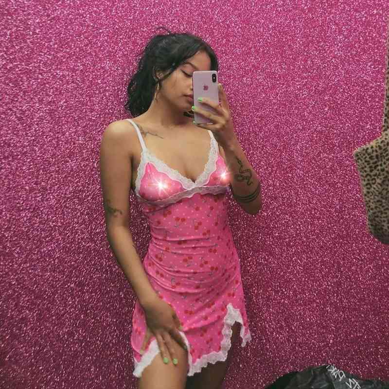 Women amp 39 s Sexy Bodycon Mini Dress Cute Cherry Print Spaghetti Strap Sleeveless Lace Patchwork Cami Dress Yk2, Black;gray
Women amp 39 s Sexy Bodycon Mini Dress Cute Cherry Print Spaghetti Strap Sleeveless Lace Patchwork Cami Dress Yk2, Black;gray
