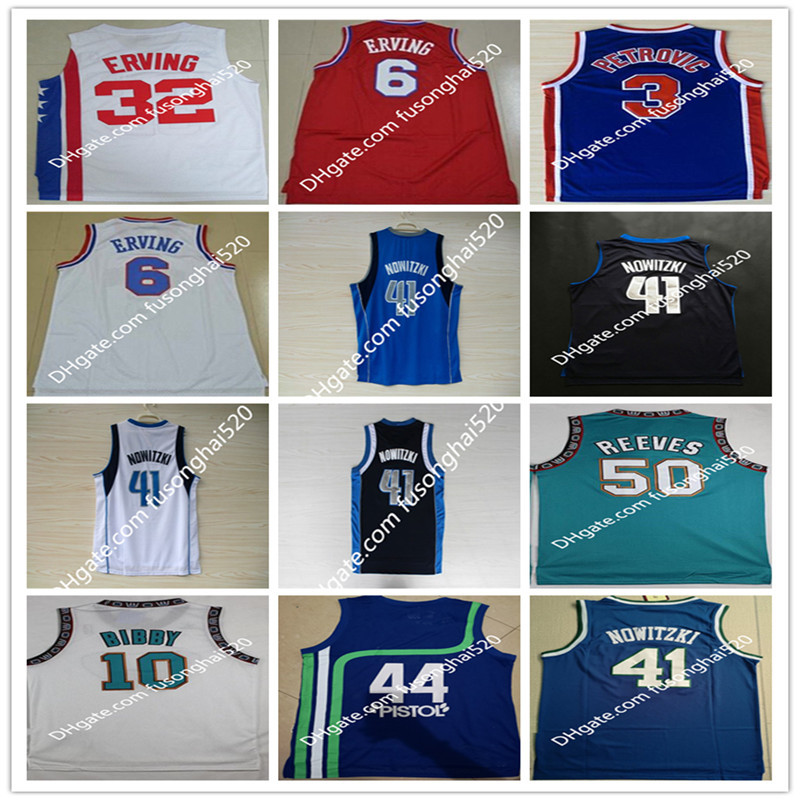 Vintage 44 Pistol Pete Maravich 3 Abdur Rahim 10 Mike Bibby 50 Reeves Julius Erving 3 Drazen Petrovic Jason Kidd college Basketball Jersey, Black;red
Vintage 44 Pistol Pete Maravich 3 Abdur Rahim 10 Mike Bibby 50 Reeves Julius Erving 3 Drazen Petrovic Jason Kidd college Basketball Jersey, Black;red