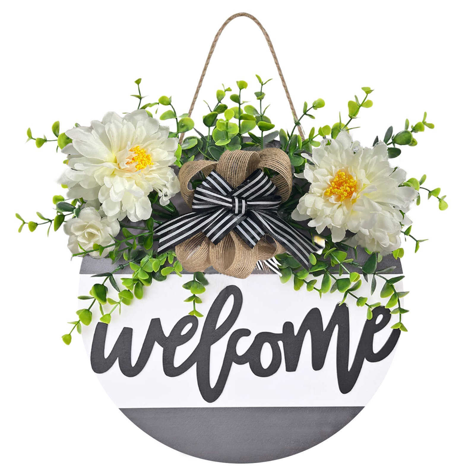 Garden Welcome Sign Wood Flower Wreath Spring Wedding Hanging Front Door Sign Welcome Wall Sign Home pendant Decoration Wreaths Q0812, Multi
Garden Welcome Sign Wood Flower Wreath Spring Wedding Hanging Front Door Sign Welcome Wall Sign Home pendant Decoration Wreaths Q0812, Multi