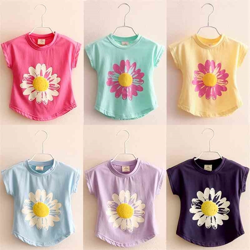 Girls Flower T-Shirt Summer 2 3 4 6-10 Years Children'S Clothing Kids Tops Short-Sleeve Basic Shirt For Girls 210701
Girls Flower T-Shirt Summer 2 3 4 6-10 Years Children'S Clothing Kids Tops Short-Sleeve Basic Shirt For Girls 210701