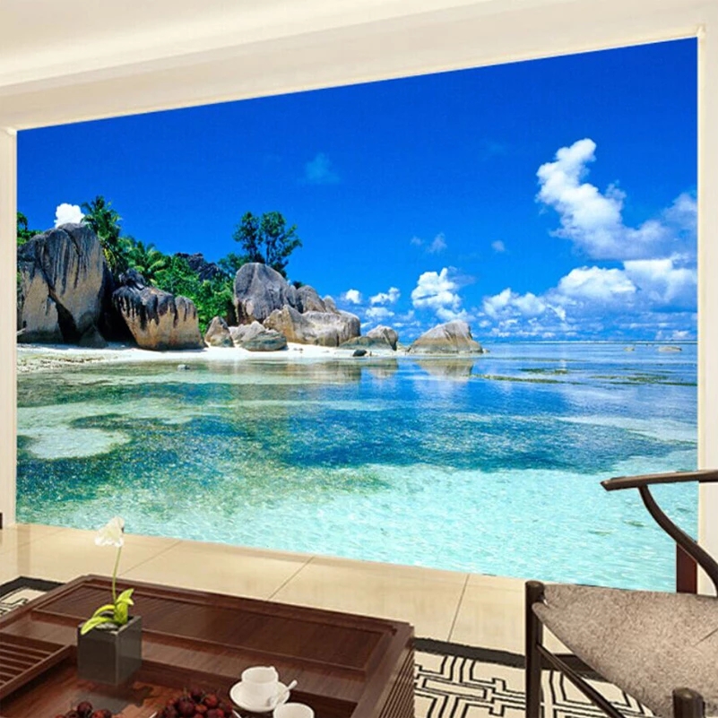 Custom Mural Nature Scenery Photo Wallpaper Living Room Background 3D Landscape Home Decor Wall Paper Waterproof