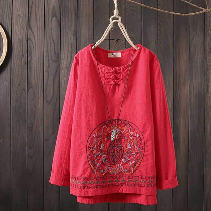 Autumn Arts Style Women Long Sleeve Button O-neck Tshirt Embroidery Vintage Cotton Linen Tee Shirt Femme Tops Plus Size D433 210608, White
Autumn Arts Style Women Long Sleeve Button O-neck Tshirt Embroidery Vintage Cotton Linen Tee Shirt Femme Tops Plus Size D433 210608, White