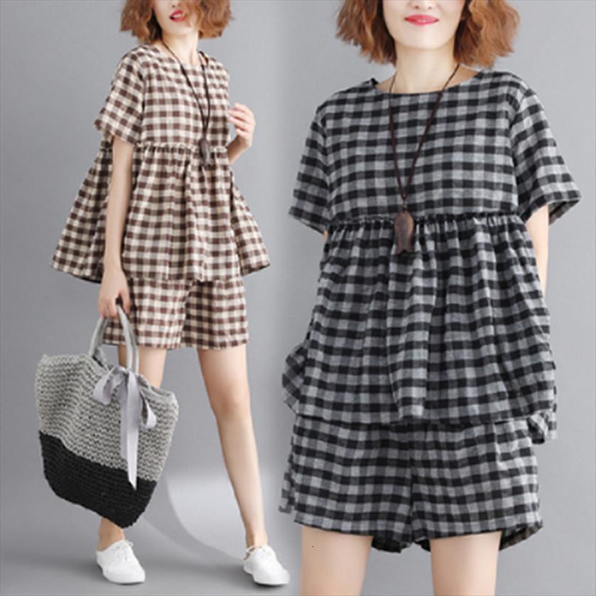 cotton linen plaid tracksuit women tracksuits two piece set summer clothes oversized and shorts suit plus size womens sets, Gray
cotton linen plaid tracksuit women tracksuits two piece set summer clothes oversized and shorts suit plus size womens sets, Gray
