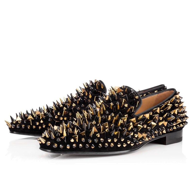 2021 Designer Dress Shoes New Mens Loafers Red Bottoms Black Brown Suede Patent Leather Rivets Glitter Fashion Loafer Wedding Business Boots, Color10
2021 Designer Dress Shoes New Mens Loafers Red Bottoms Black Brown Suede Patent Leather Rivets Glitter Fashion Loafer Wedding Business Boots, Color10