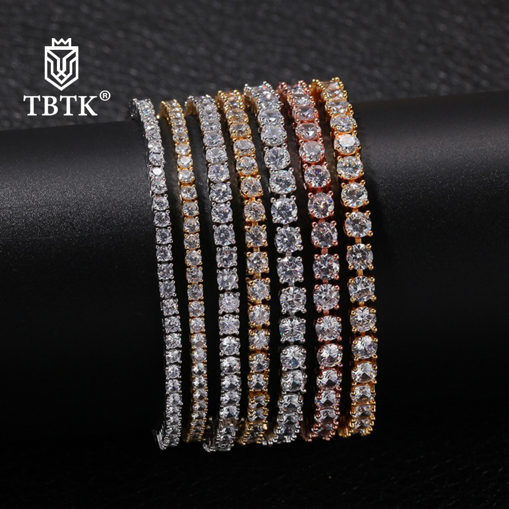 TBTK Fashion 3mm/4mm/5mm One Row Iced Out Chain Gold AAA Zirconia Tennis Bracelet Hiphop Copper Charms Wrist Luxury Jewelry X0509, Golden;silver
TBTK Fashion 3mm/4mm/5mm One Row Iced Out Chain Gold AAA Zirconia Tennis Bracelet Hiphop Copper Charms Wrist Luxury Jewelry X0509, Golden;silver