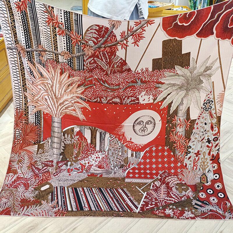 Scarves 70% Cashmere 30% Silk Scarf Women Fashion Aztec Ethnic Tribal Forest Jungle Night Shawl Stole Big Kerchief Headscarf 135*135cm
Scarves 70% Cashmere 30% Silk Scarf Women Fashion Aztec Ethnic Tribal Forest Jungle Night Shawl Stole Big Kerchief Headscarf 135*135cm