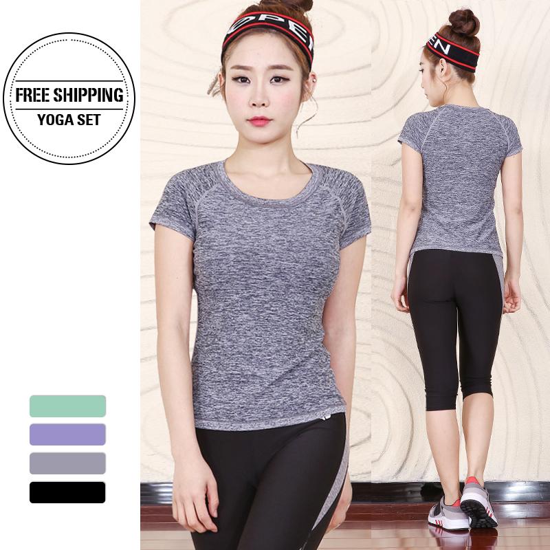 Shirts + Pants 2 Pcs Women Yoga Sport Suit Leggings+Short Sleeve Crop Top Sportswear Summer Gym Set Running Workout Clothes Outfits, White;red
Shirts + Pants 2 Pcs Women Yoga Sport Suit Leggings+Short Sleeve Crop Top Sportswear Summer Gym Set Running Workout Clothes Outfits, White;red