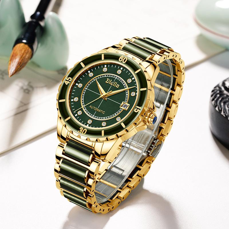 Wristwatches Classic Men's Watch Jade Mechanical Hollow Calendar Man Wristwatch Brand Top Selling Collector's Edition Clock, Jade men
Wristwatches Classic Men's Watch Jade Mechanical Hollow Calendar Man Wristwatch Brand Top Selling Collector's Edition Clock, Jade men