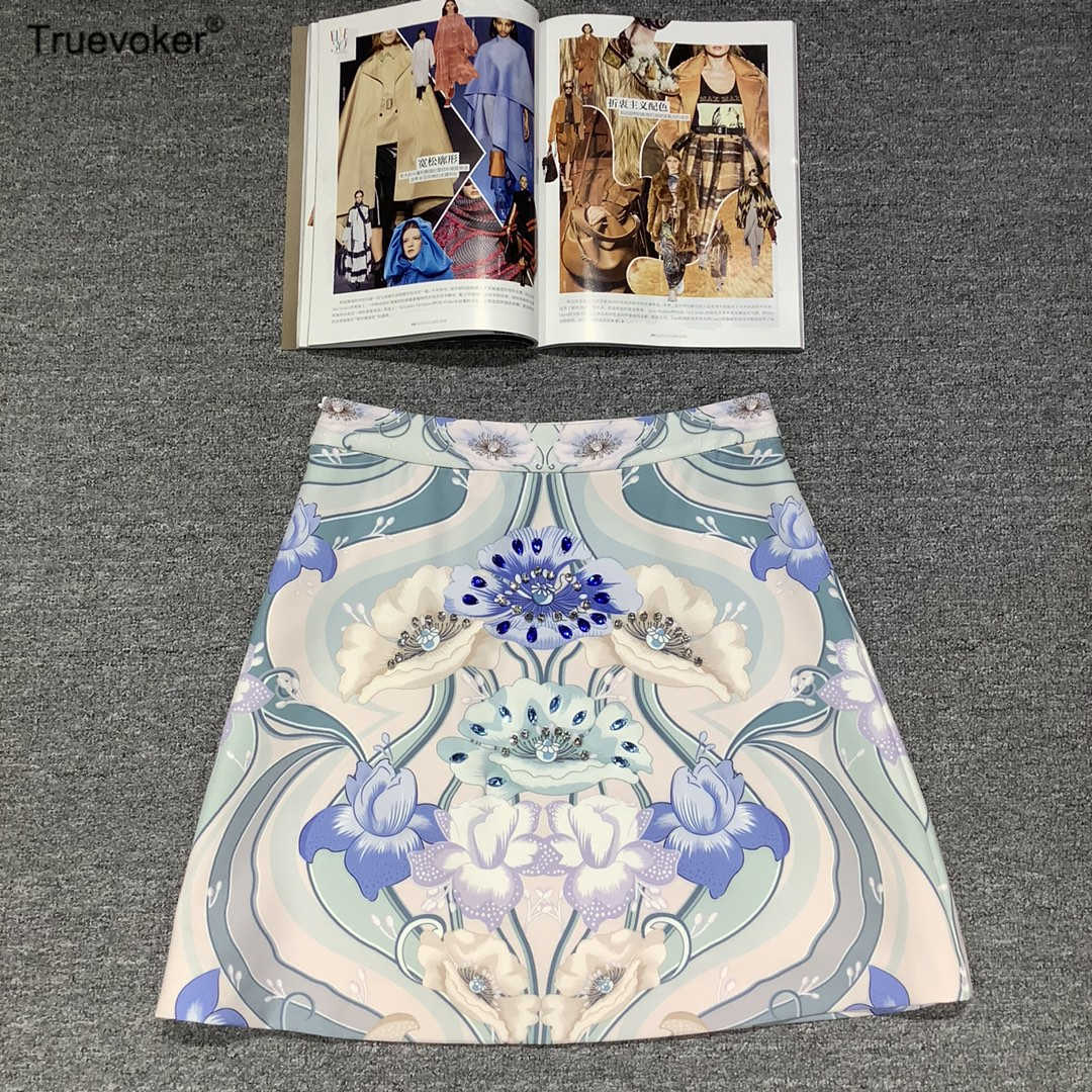 Truevoker Women Runway High Street Fashion Totem Print Crystal Diamond Skirt Lady Party Pencil 210602, Sky blue
Truevoker Women Runway High Street Fashion Totem Print Crystal Diamond Skirt Lady Party Pencil 210602, Sky blue