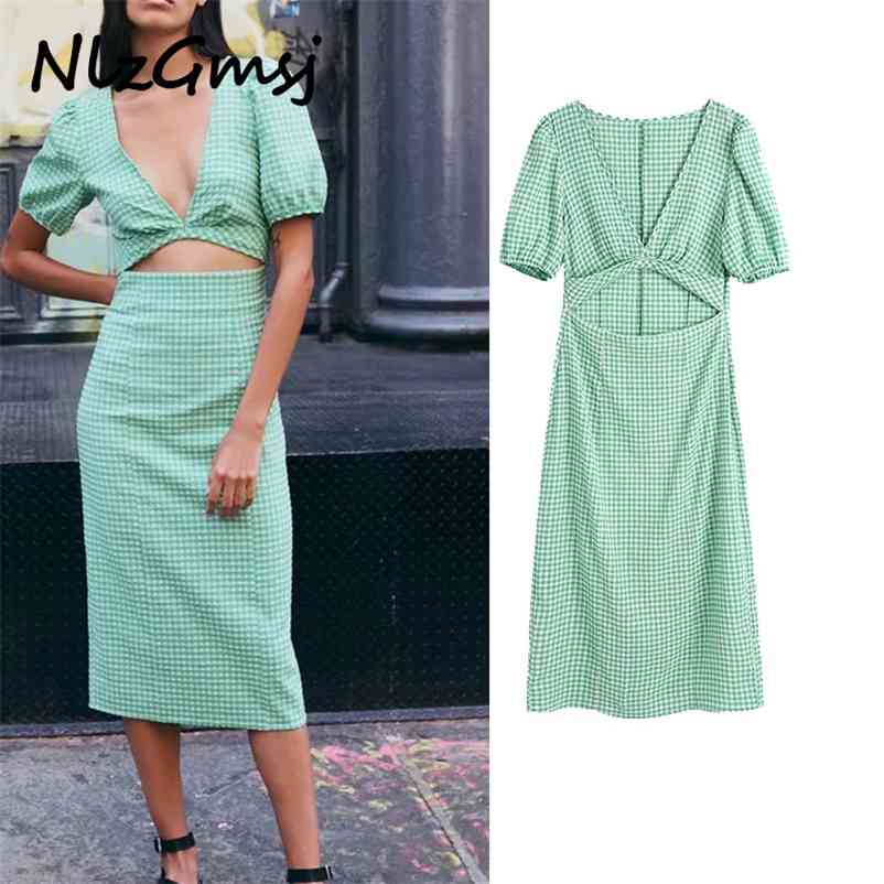 Dres Fashion Green Plaid Midi Dresses Vintage Short Sleeve Loose Woman Chic Vestidos 05 210628, As picture
Dres Fashion Green Plaid Midi Dresses Vintage Short Sleeve Loose Woman Chic Vestidos 05 210628, As picture