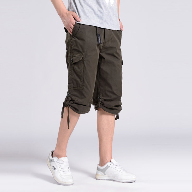 Summer Combat Men Cargo Shorts Plus Size XXXL 4XL 5XL 7XL 6XL Casual Man Army Green Baggy Losse Pockets Long Shorts Male 210518