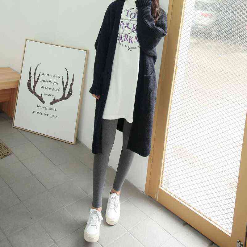 Casual Thicken Cotton Leggings Women Fall Fitness Slim Fit Ankle Length Lable High Elastic Pants Female Plus Size 211215