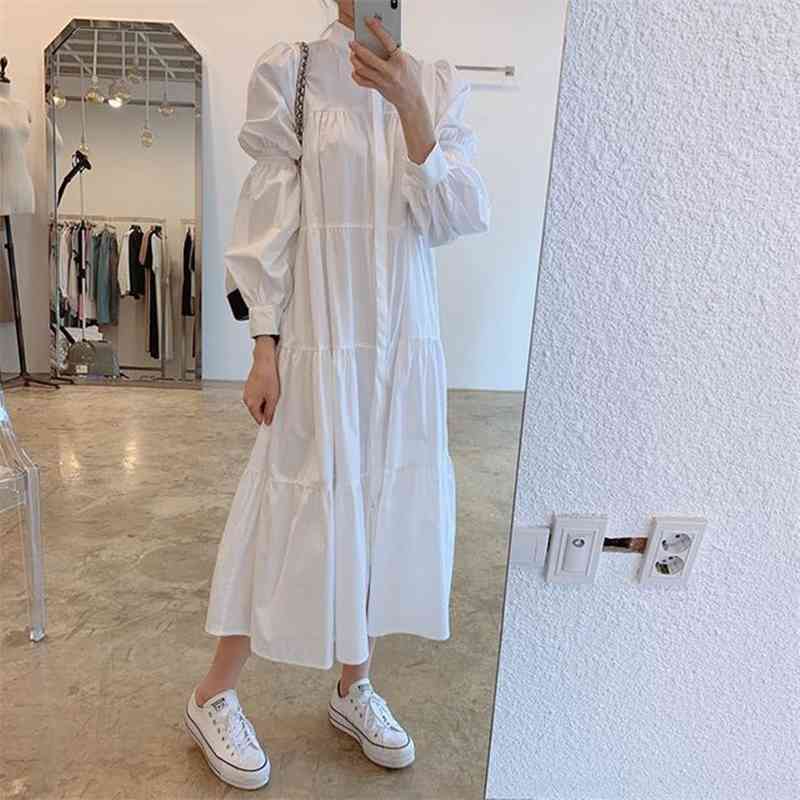 Lantern Sleeve Long Black White Shirt Dress Spring Autumn Casual Buttons Loose Robe Femme Vestido 210520, Photo color
Lantern Sleeve Long Black White Shirt Dress Spring Autumn Casual Buttons Loose Robe Femme Vestido 210520, Photo color