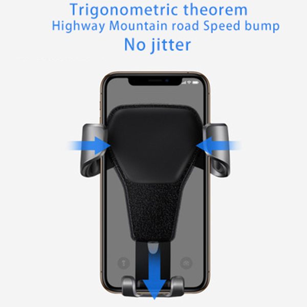 Automatic Locking Gravity Universal Air Vent GPS Cell Phone Holder Car Mount Stand Grille Buckle Type Compatible with All Apple iP