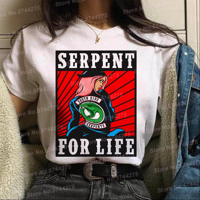 Women Tops Riverdale t shirt Harajuku Southside Serpent Ullzang Choni Friends Tees Midnight club Pops Chocklit Shoppe, White
Women Tops Riverdale t shirt Harajuku Southside Serpent Ullzang Choni Friends Tees Midnight club Pops Chocklit Shoppe, White
