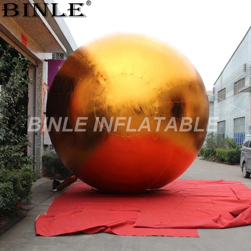 High quality attractive 3m 6m giant inflatable easter egg with shinning golden color for outdoor holiday decoration