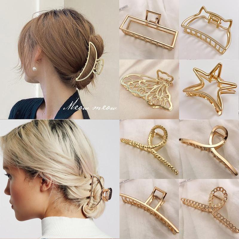Hair Clips & Barrettes Korean Metal Geometric Claw For Women Headwear Elegant Hollow Clip Clamps Hairpin Girl Accessories, Golden;silver
Hair Clips & Barrettes Korean Metal Geometric Claw For Women Headwear Elegant Hollow Clip Clamps Hairpin Girl Accessories, Golden;silver