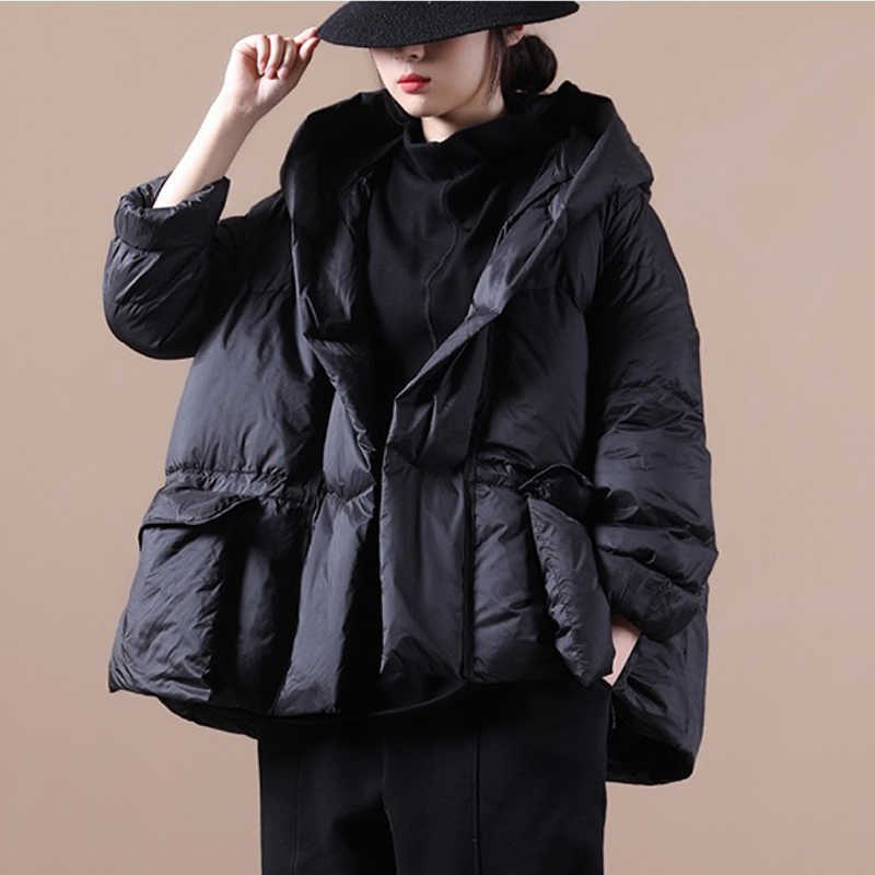 SEDUTMO Winter Fashion Oversize Duck Down Coat Women Hooded Warm Thick Jackets Black Autumn Pocket Casual Parkas ED1428 210819