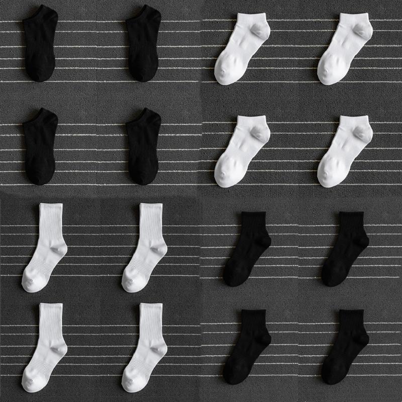 Men's Socks 2 Pairs Quality Summer No Show Ankle Winter Cotton White Black Sport Happy Bombas For Men Calcetines Hombre