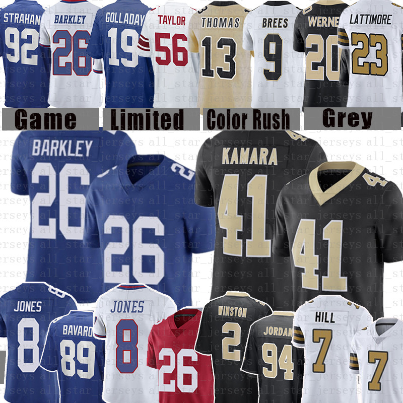Alvin Kamara 8 Daniel Jones Saquon Barkley Football Jersey Michael Thomas Golladay Brees Marshon Lattimore New YorkGiantsOrleansSaintsTaysom Hill, Patch +youth size s-xl (shengtu)
Alvin Kamara 8 Daniel Jones Saquon Barkley Football Jersey Michael Thomas Golladay Brees Marshon Lattimore New YorkGiantsOrleansSaintsTaysom Hill, Patch +youth size s-xl (shengtu)