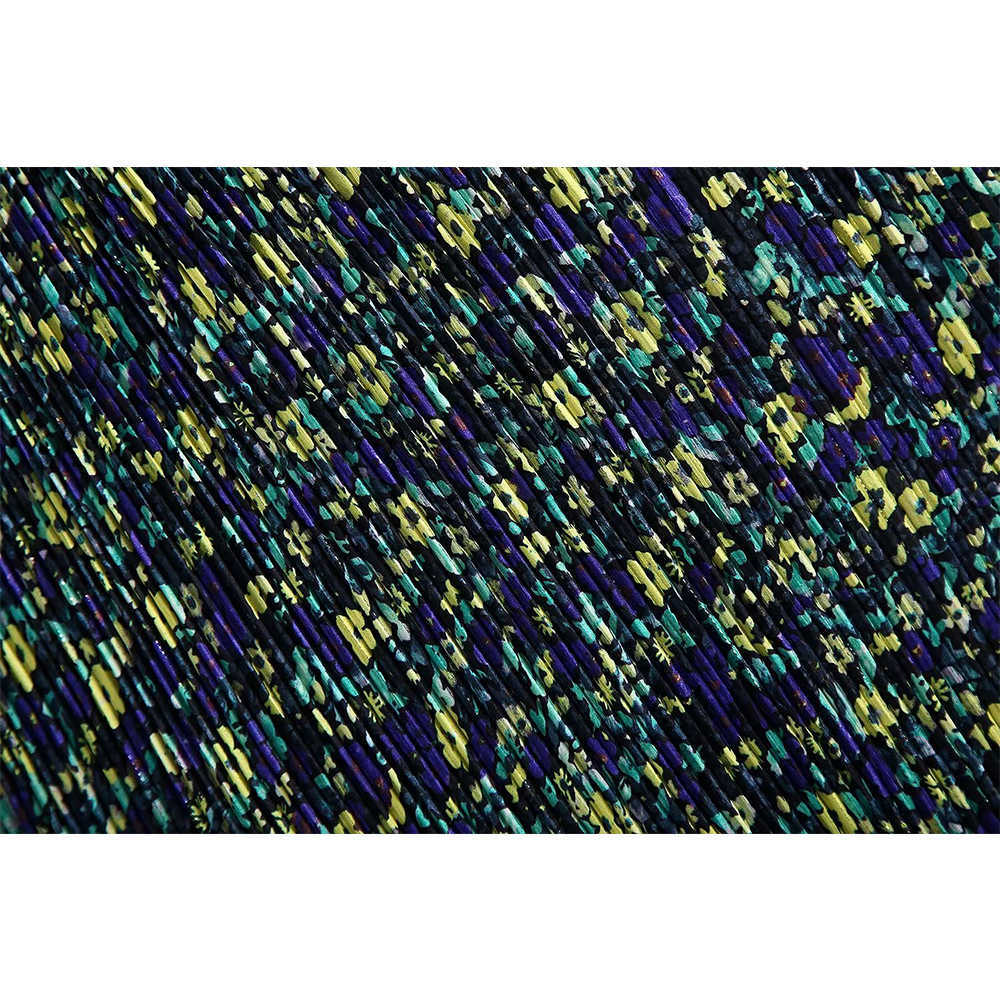 Women Chiffon Dress Printed Pleated Short Mini dress Long Sleeves Chic Lady elegant Vintage Casual Woman Dresses 210709