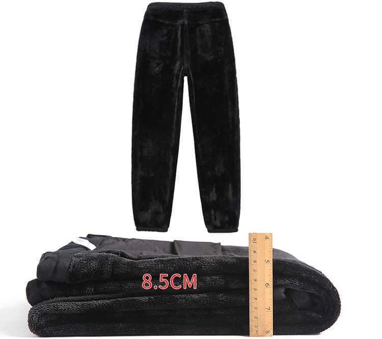 Warm Jeans Winter Velvet Thick Mom High Waist Harem Trousers Female Pantalon Loose Wideleg Fleece Denim Pants 210922