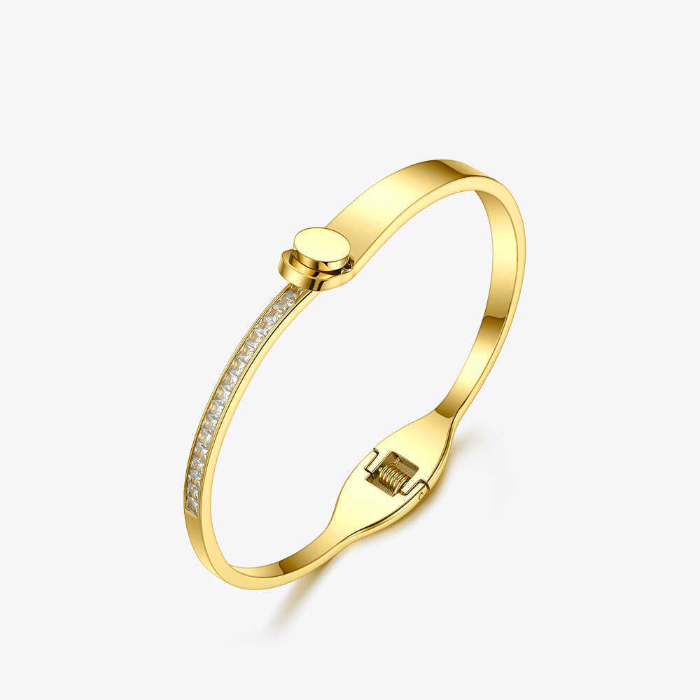 Enfashion Elegant Crystal Cuff Bracelets Bangles Gold Color Stainless Steel Lady Bangles for Women Fashion Jewelry 2020 B192037 Q0720
Enfashion Elegant Crystal Cuff Bracelets Bangles Gold Color Stainless Steel Lady Bangles for Women Fashion Jewelry 2020 B192037 Q0720