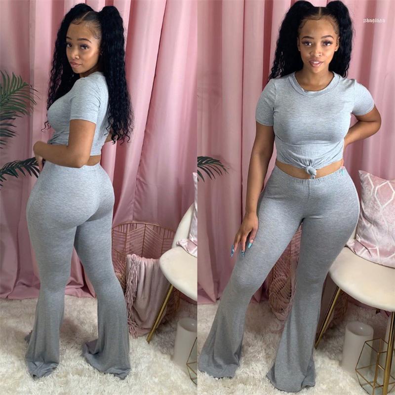 Piece Set Women Solid Crop Top Flare Pants Summer Clothes For Skinny Tracksuit Club Outfits For1, Gray
Piece Set Women Solid Crop Top Flare Pants Summer Clothes For Skinny Tracksuit Club Outfits For1, Gray
