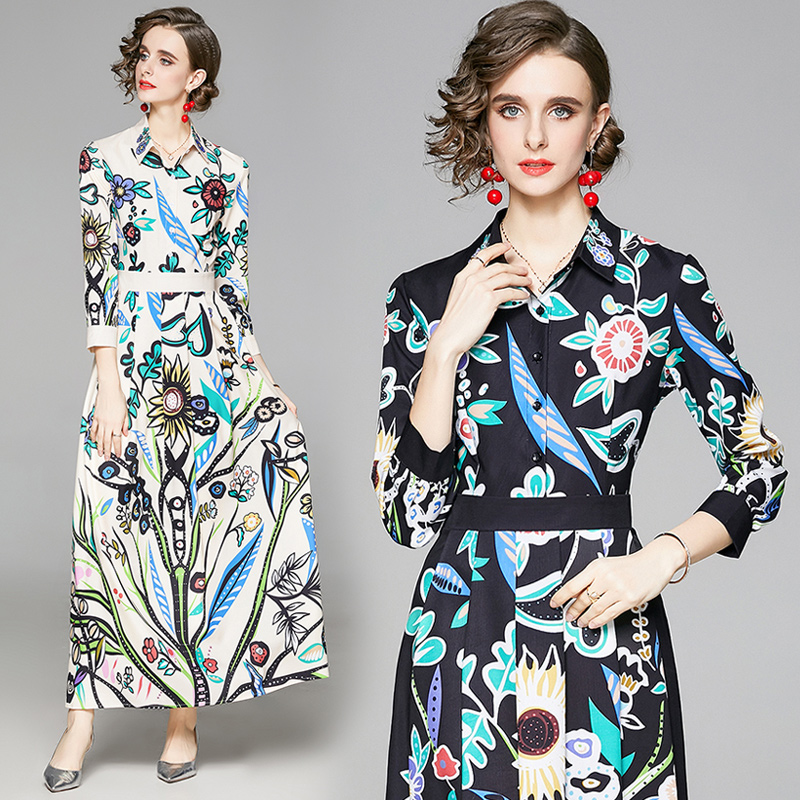 Latest Runway Classic Slim Shirt Maxi Dress Women Fashion Designer Printed Pleated Party Dresses Long Sleeve Business Prom Office Spring Fal, Black;gray
Latest Runway Classic Slim Shirt Maxi Dress Women Fashion Designer Printed Pleated Party Dresses Long Sleeve Business Prom Office Spring Fal, Black;gray