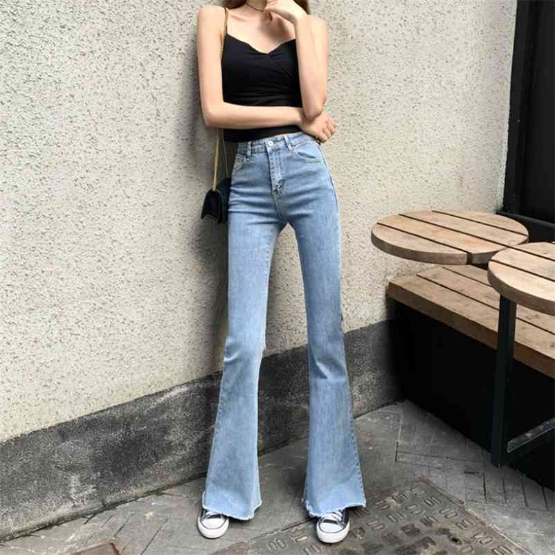 WQJGR Spring and Summer Elastic High Waisted Jean Flare Pants Full Length Mom Blue Black 210629
WQJGR Spring and Summer Elastic High Waisted Jean Flare Pants Full Length Mom Blue Black 210629
