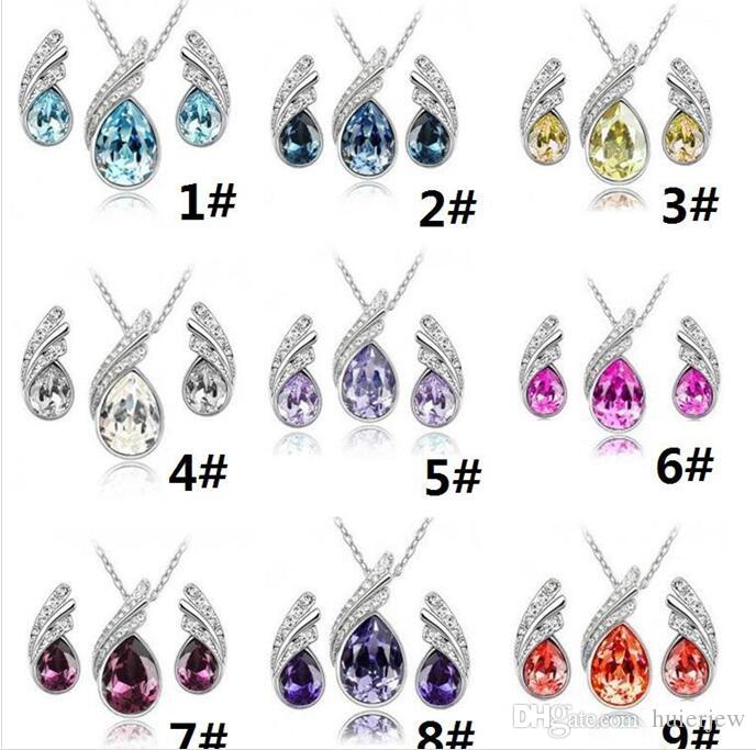 Bridesmaid Jewelry Sets Indian Crystal Earring and Necklace Sets Women Swarovski Party Jewelry Set, Color
Bridesmaid Jewelry Sets Indian Crystal Earring and Necklace Sets Women Swarovski Party Jewelry Set, Color