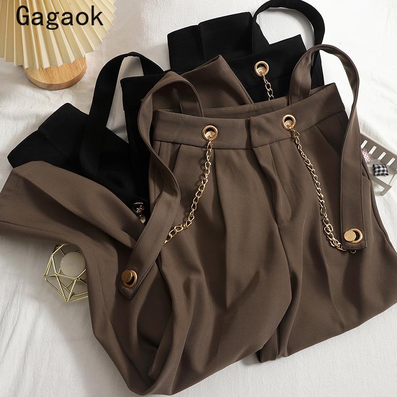 Women' Pants & Capris Gagaok Women Two-wear Temperament Chain 2021 Autumn Solid Straight High Vintage Pant Wide-leg Suit Fashion Clothing, Black
Women' Pants & Capris Gagaok Women Two-wear Temperament Chain 2021 Autumn Solid Straight High Vintage Pant Wide-leg Suit Fashion Clothing, Black