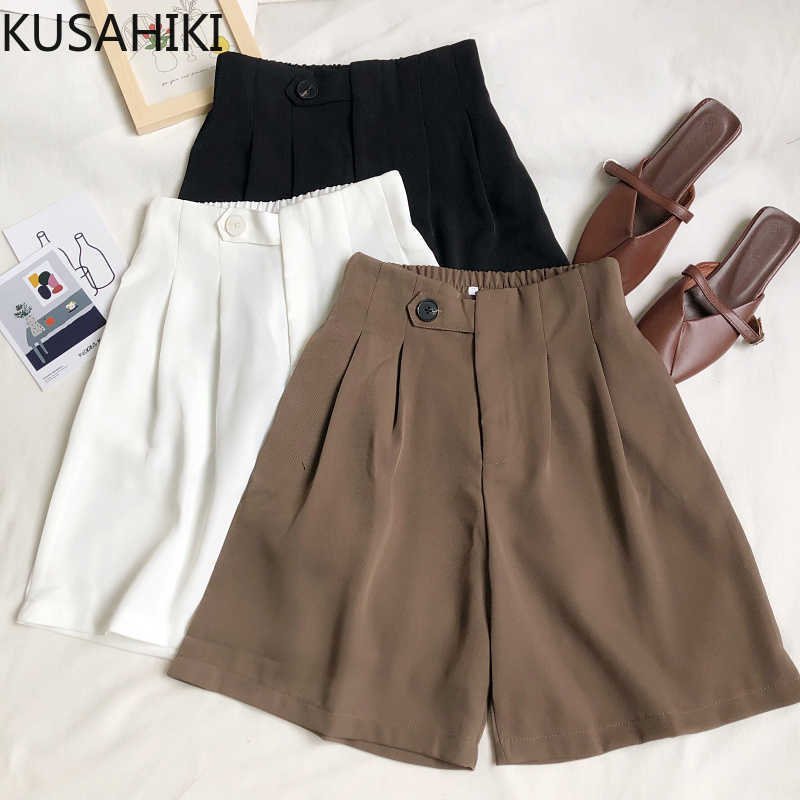 KUSAHIKI Summer Korean Shorts for Women Causal Solid High Waisted Bottoms Fashion Wide Leg Short Feminimos 6H437 210602, White
KUSAHIKI Summer Korean Shorts for Women Causal Solid High Waisted Bottoms Fashion Wide Leg Short Feminimos 6H437 210602, White