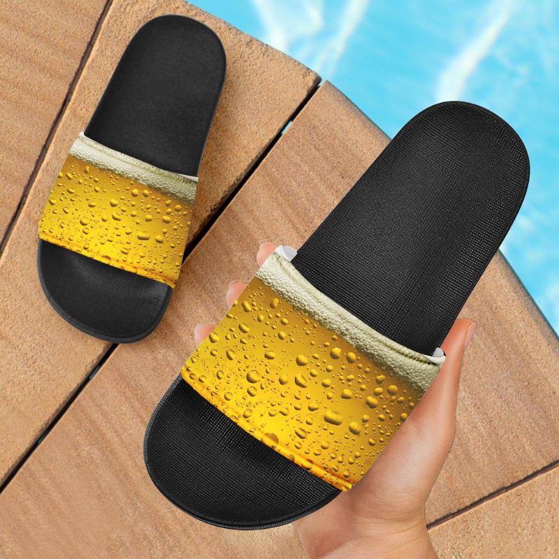Summer Classical Slippers Brand Design Beer Prints Outdoor Woman Sandals Casual Flip Flops Beach Shoes Mujer, Black
Summer Classical Slippers Brand Design Beer Prints Outdoor Woman Sandals Casual Flip Flops Beach Shoes Mujer, Black