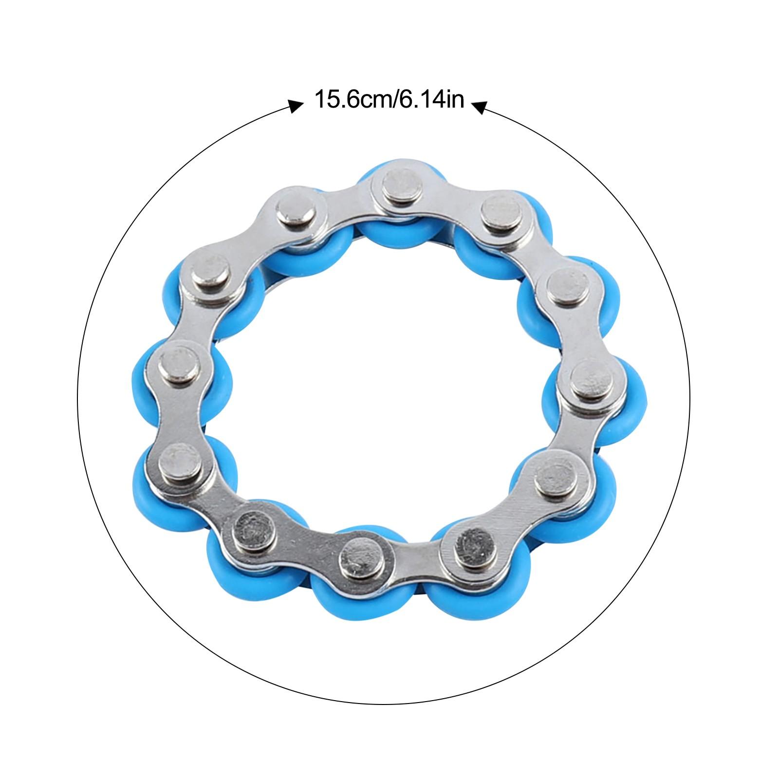 DHL Free 12 section Good Quality Roller Bike Chain Fidget Toy Stress Reducer for ADD ADHD Anxiety Autism Adults Kids Decompression Toy