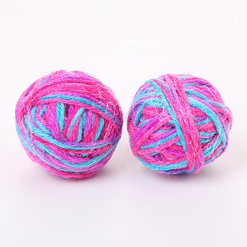 1Pcs Grinding Claw Toy Random Color Interactive Toys Wool 4CM Funny Cat Ball Pet Supplies