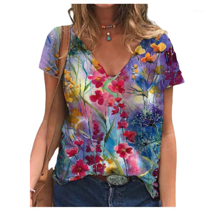 Women's T-Shirt Women Floral Print Casual T Shirt Short Sleeve V-Neck Cotton Shirts Plus Size 3XL Summer Tops 2021 Fashion Streetwear Tee To
Women's T-Shirt Women Floral Print Casual T Shirt Short Sleeve V-Neck Cotton Shirts Plus Size 3XL Summer Tops 2021 Fashion Streetwear Tee To