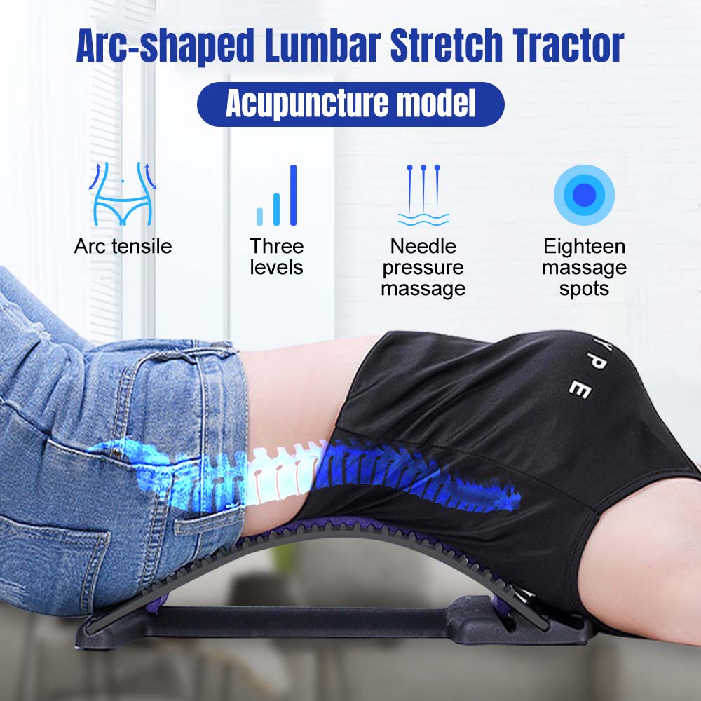 Back Massager Stretch Equipment Body Massager Fitness Lumbar Health Care Tools Massage Relaxation Spine Pain ReliefRabin