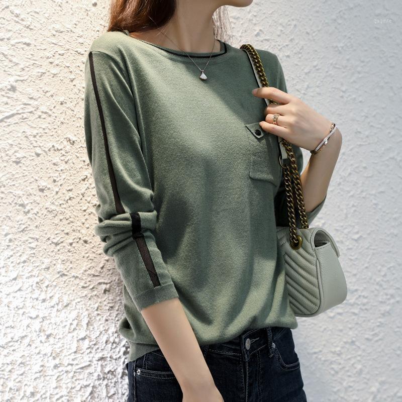 Women's Sweaters Round Neck Bottoming Shirt Autumn And Winter 2021 In The Western Style Slim Long-sleeved Ladies Knitted Sweater, Black
Women's Sweaters Round Neck Bottoming Shirt Autumn And Winter 2021 In The Western Style Slim Long-sleeved Ladies Knitted Sweater, Black