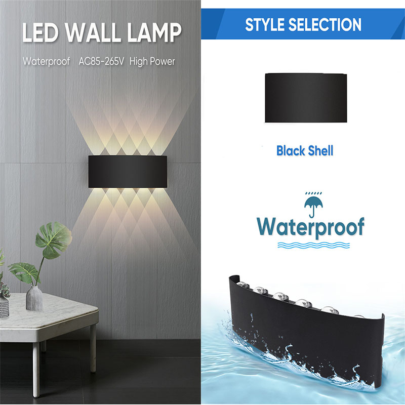 Outdoor Indoor IP65 Waterproof Wall Lamp 2W 4W 6W 8W 10W Led Aluminum UP Down Lights For Home Stairs Bedroom Headboard Garden Porch Lighting