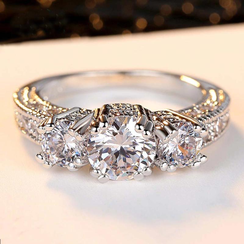 Cluster Rings Engagement Crystal Ring For Women Silver Color +CZ Gift Party Wedding Fashion Jewelry R497, Golden;silver
Cluster Rings Engagement Crystal Ring For Women Silver Color +CZ Gift Party Wedding Fashion Jewelry R497, Golden;silver