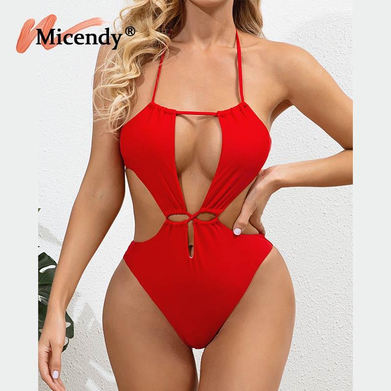 Micendy Bandage One Piece Swimsuit Women Red Color Cross Strap Swimwear High Waist Beach Hollow Out Bathing Suit Swim Monokinis One-Piece Su
Micendy Bandage One Piece Swimsuit Women Red Color Cross Strap Swimwear High Waist Beach Hollow Out Bathing Suit Swim Monokinis One-Piece Su