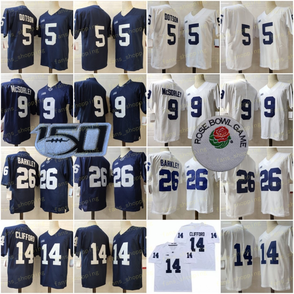 NCAA Penn State Nittany College 5 Jahan Dotson 14 Sean Clifford 26 Saquon Barkley 9 Trace McSorley 1 KJ Hamler 11 Micah Parsons 150th Football Jerseys, Black
NCAA Penn State Nittany College 5 Jahan Dotson 14 Sean Clifford 26 Saquon Barkley 9 Trace McSorley 1 KJ Hamler 11 Micah Parsons 150th Football Jerseys, Black