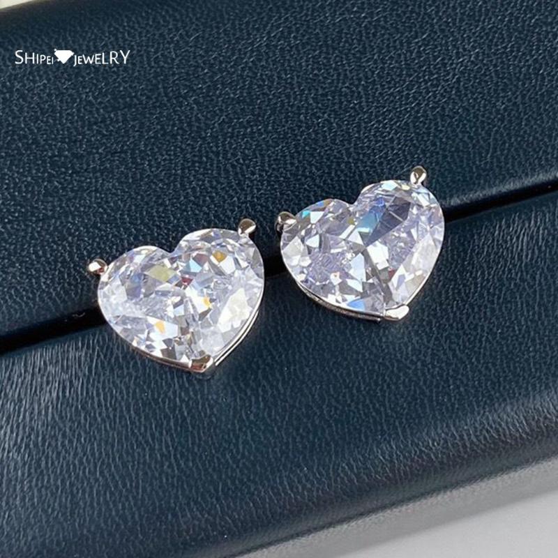 Stud Shipei 925 Sterling Silver Heart Created Moissanite Gemstone Wedding Fine Jewelry Engagement White Gold Earrings Wholesale, Golden;silver
Stud Shipei 925 Sterling Silver Heart Created Moissanite Gemstone Wedding Fine Jewelry Engagement White Gold Earrings Wholesale, Golden;silver