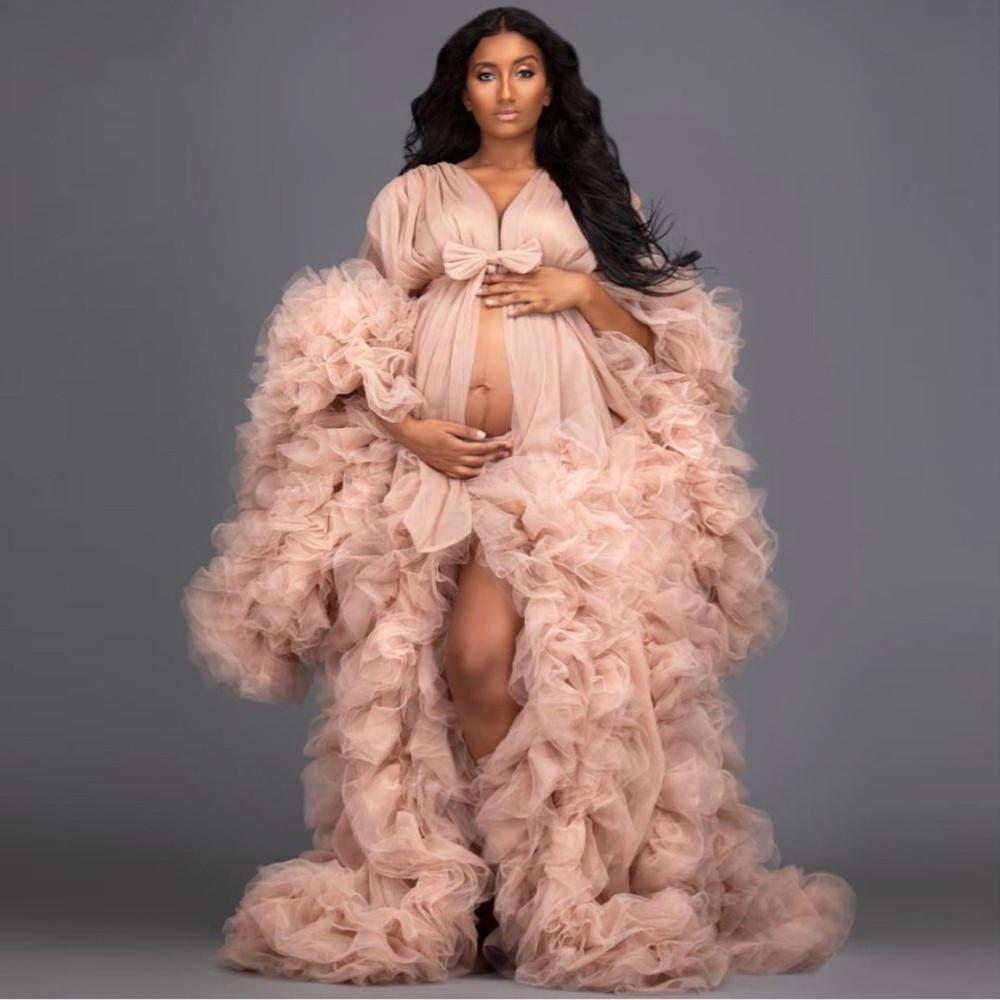 Pink 2021 Prom Dresses V Neck Tulle Long Sleeve Kimono Robe Maternity Dress Evening Gowns Bridal Sleepwear, Lilac
Pink 2021 Prom Dresses V Neck Tulle Long Sleeve Kimono Robe Maternity Dress Evening Gowns Bridal Sleepwear, Lilac