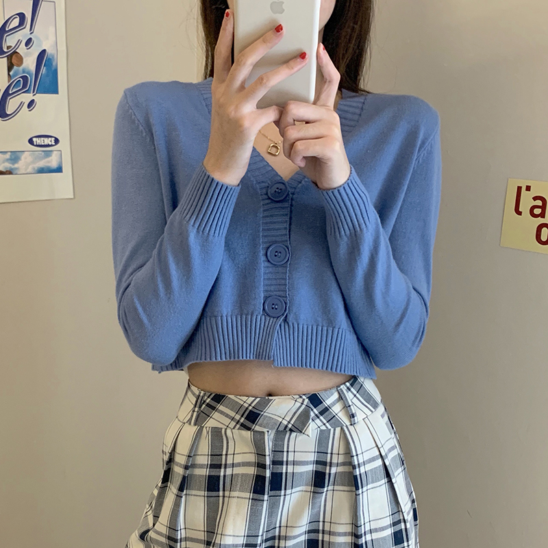 5 colors 2021 autumn solid color short design v neck knitted sweater cardigan womens long sleeve vintage coat womens (C1258), White;black
5 colors 2021 autumn solid color short design v neck knitted sweater cardigan womens long sleeve vintage coat womens (C1258), White;black